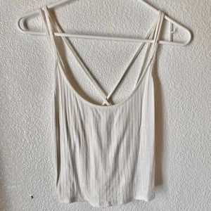 White cross cross cami